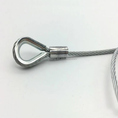 Un buon prezzo. 7x7 / 7x19 / 1x19 cavo di filo 3,2 mm cavo di aeromobile galvanizzato pre-allungato per hanger Tolleranza del filo / cavo di illuminazione altro in linea