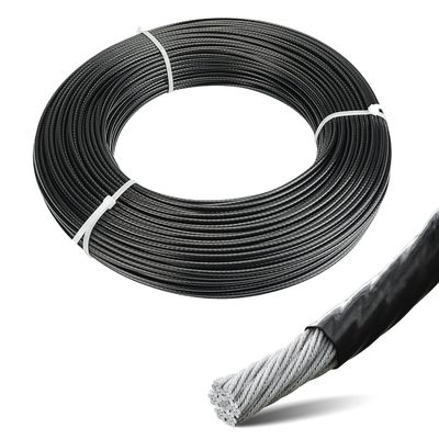 Un buon prezzo. Corde di filo di acciaio non legato 1,8 mm 7x19 per il passaggio a freddo PVC rivestito Corda di salto resistente alla corrosione e al tempo in linea