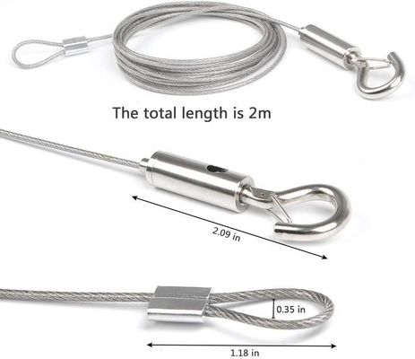 Un buon prezzo. Non legata 5/32 7x19 Galvanizzato Cablo di filo di corda per aeromobili 500 piedi bobina per il sollevamento in linea