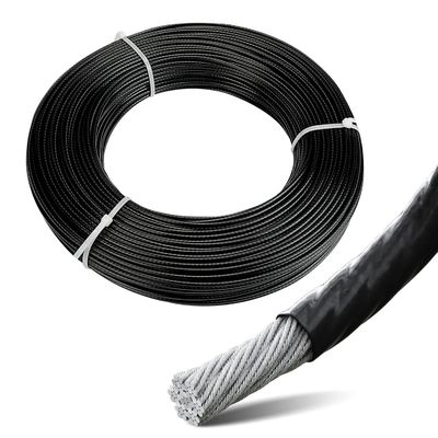 Un buon prezzo. OEM PVC Nylon Plastico Rivestito Colore SS Inossidabile Acciaio Rivestimento Metallo Cavo di Carbonio PP Dog Mooring Marine Round Wire Rope in linea