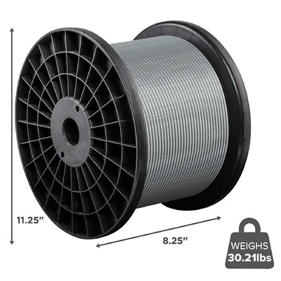Un buon prezzo. Fune d'acciaio inossidabile AISI316 con costruzione 6x12+7PP e anima in fibra o anima in acciaio in linea