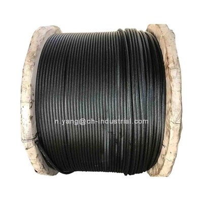 Un buon prezzo. ASTM standard 7x7 nero in polvere rivestito galvanizzato cavo di filo aereo per palcoscenico e film in linea