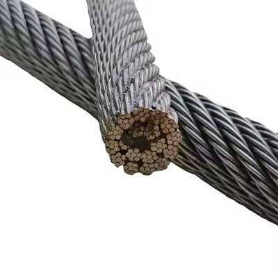 Un buon prezzo. Fune d'acciaio zincato secondo norma DIN, acciaio al carbonio, resistenza 1570MPa per macchine edili in linea
