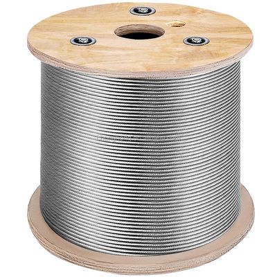 Un buon prezzo. Cavi in acciaio inossidabile di tipo 316 per le rotaie del ponte, hardware 250FT T316 Cavi per aeromobili 7x7/1x19/7x19 in linea