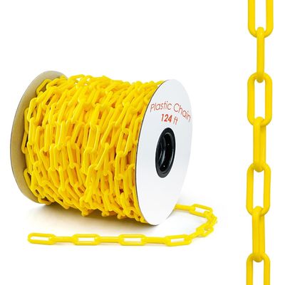 Un buon prezzo. Catena di collegamento in plastica Catena di avvertimento Catena gialla Catena di barriera in plastica Catena di sicurezza in linea