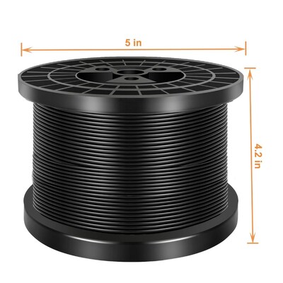 Un buon prezzo. Fune in acciaio al carbonio rivestito in PVC con costruzione 7x7 / 7x19 per applicazioni industriali in linea