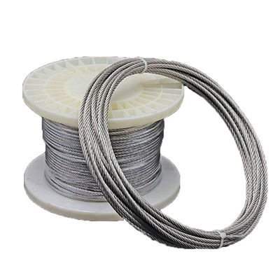 Un buon prezzo. Non legata 7x7 Core standard corda in acciaio inossidabile filo marino Decking Railing Cable 50 ft Lunghezza con maniche crimp 316 in linea