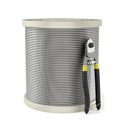 Un buon prezzo. Kit di attrezzature per le ringhiere del ponte con T316 Corde di cavo in acciaio inossidabile non rivestite 7x7 1x19 7x19 Corde di filo e cavo aereo in linea