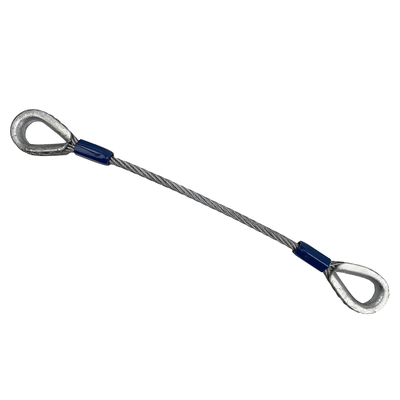 Un buon prezzo. Fune di acciaio zincato con asole terminali in linea