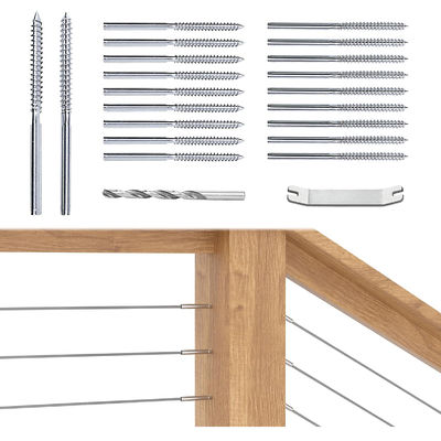 Un buon prezzo. T316 Vattone di ritardo di svolgimento sinistro e destro in acciaio inossidabile per apparecchiature di ringhiera per cavi da 3/16 pollici in linea