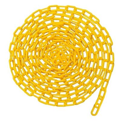 Un buon prezzo. Catena di plastica gialla da 50 piedi per uso interno ed esterno con opzioni di lunghezza di 100 piedi in linea