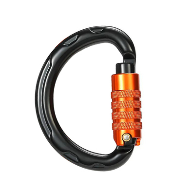 Un buon prezzo. Al dettaglio 20kN Outdoor Carabiner Clip Logo e colore personalizzati in alluminio Rock Round Shaped Auto-Lock Carabiner in linea
