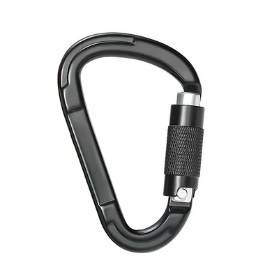 Un buon prezzo. Fabbrica all'ingrosso Auto Lock 25kN Lega di alluminio D-Shape Snap Hook Carabiner per arrampicata in linea