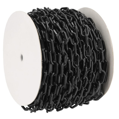 Un buon prezzo. Catena di barriera in plastica da 8 mm Catena di plastica nera Catena di plastica di sicurezza del traffico Catena di collegamento in plastica PE in linea