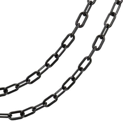 Un buon prezzo. Catena di barriera in plastica, catena a maglie nere, catena di sicurezza, catena in plastica nera in linea