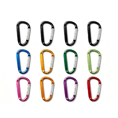 Un buon prezzo. Logo personalizzato 12mm a forma di D Tactical Snap Carabiner Hook Spring Snap Hook per borsa / fibbia in linea