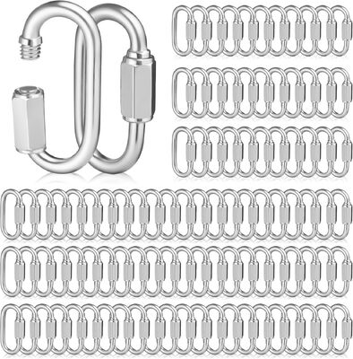 Maglia di connessione rapida in acciaio inossidabile lucidato 304 Imballaggio personalizzabile Catena a vite di sicurezza marina 304 Maglie rapide standard