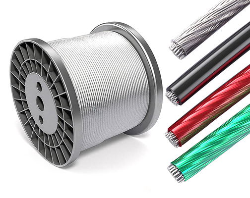 Un buon prezzo. 7x7/7x19 Cable di filo galvanizzato in acciaio rivestito in PVC verde con 5/32